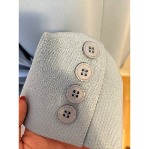 Vintage The Work Connection Light Blue Duster Blazer Button Up Retro Office 14 - Picture 8 of 11
